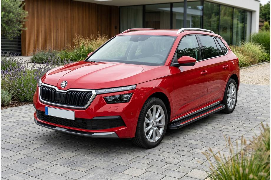 Skoda Kamiq 2019- Progi Boczné Maya Red (2 szt., Aluminium) Image