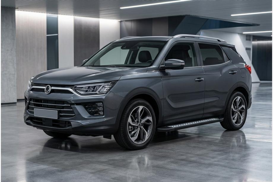 SsangYong Korando 2019- Progi Boczné Vision New Black (2 szt., Aluminium) Image