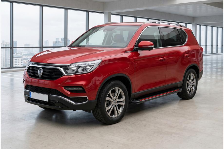 SsangYong Rexton II 2017- Progi Boczné Maya Red (2 szt., Aluminium) Image