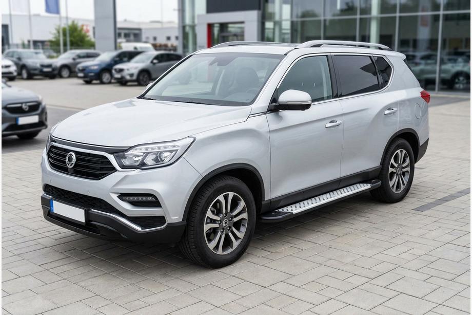 SsangYong Rexton II 2017- Progi boczne Allmond Grey (2 szt., aluminium) Image