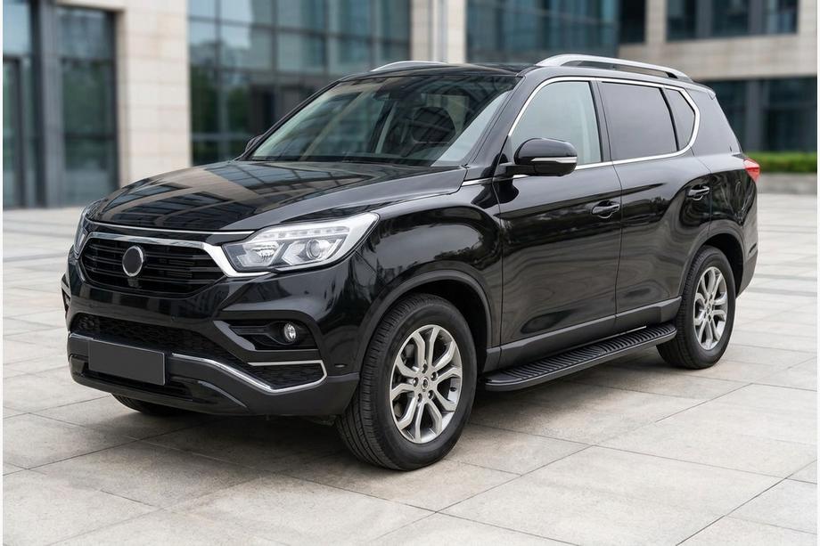 SsangYong Rexton II 2017- Progi Boczné Tayga Black (2 szt., Aluminium) Image