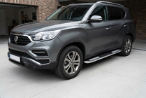 SsangYong Rexton II 2017- Progi Boczné Tayga V2 (2 szt., Aluminium) zdjęcia 1