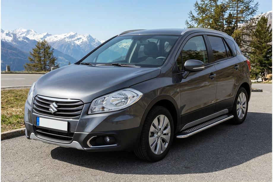 Suzuki SX4 S-Cross 2013-2016 Progi Boczne Maydos V2 (2 szt., Aluminium i Stal Nierdzewna) Image