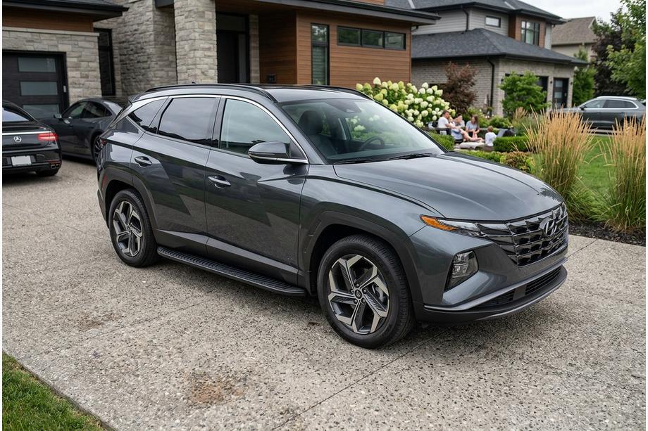 Hyundai Tucson NX4 2021- Progi Boczné Tayga Black (2 szt., Aluminium) Image