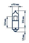 Żarówka Kontrolna Narva 17835 H20W 12V 20W BA9s zdjęcia 2
