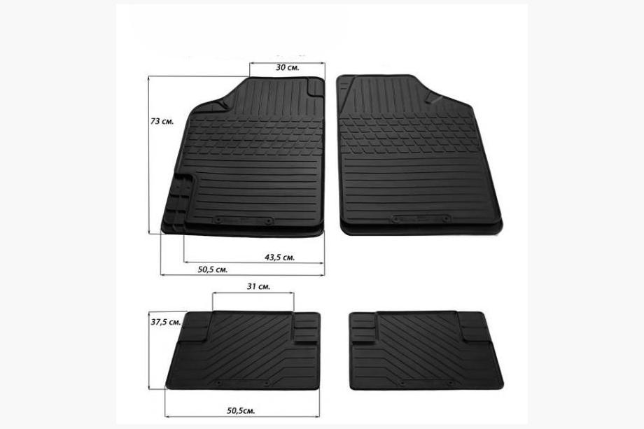 Uniwersalne dywaniki gumowe (4 szt, Stingray Premium) Zdjęcia 1