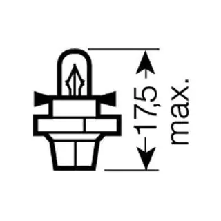 Zarowka Kontrolna Osram 2352MFX X8.4d 12V 2W zdjęcia 2