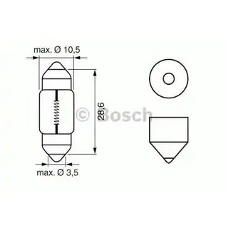 Zarowka Kontrolna Osram 6438 C10W 28mm 12V SV8.5-8 zdjęcia 2