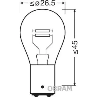 Zarowka Kierunkowskazu Osram 7537 P21/5W 24V 21W BA15d zdjęcia 2