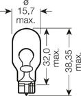 Zarowka sygnalizacyjna Philips 12067 W16W 12V W2.1x9.5d zdjęcia 2