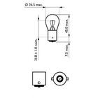 Żarówka sygnalizacyjna Philips 12498 P21W 12V BA15S zdjęcia 2