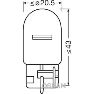 Żarówka kierunkowskazu Osram 7505 W21W 12V 21W W3x16d (1 szt.) zdjęcia 2