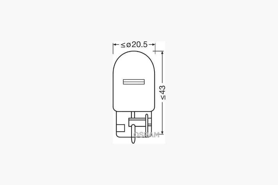 Żarówka kierunkowskazu Osram 7505 W21W 12V 21W W3x16d (1 szt.) Zdjęcia 2