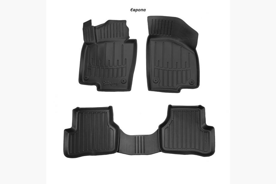 Volkswagen Passat B7 2012-2015 Dywaniki gumowe Stingray 3D (5 szt, poliuretan) Wersja Europejska Image
