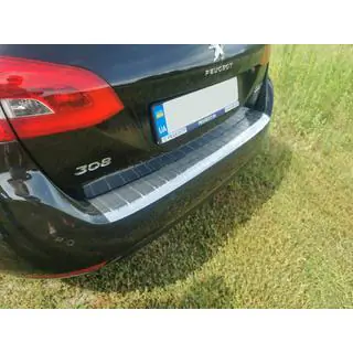 Nakładka na tylny zderzak Carmos (SW, stal nierdzewna) Peugeot 308 2014-2021 zdjęcia 1