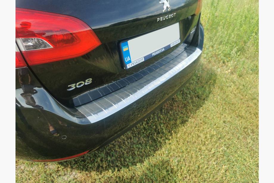 Peugeot 308 2014-2021 Nakładka na tylny zderzak Carmos (SW, stal nierdzewna) Image