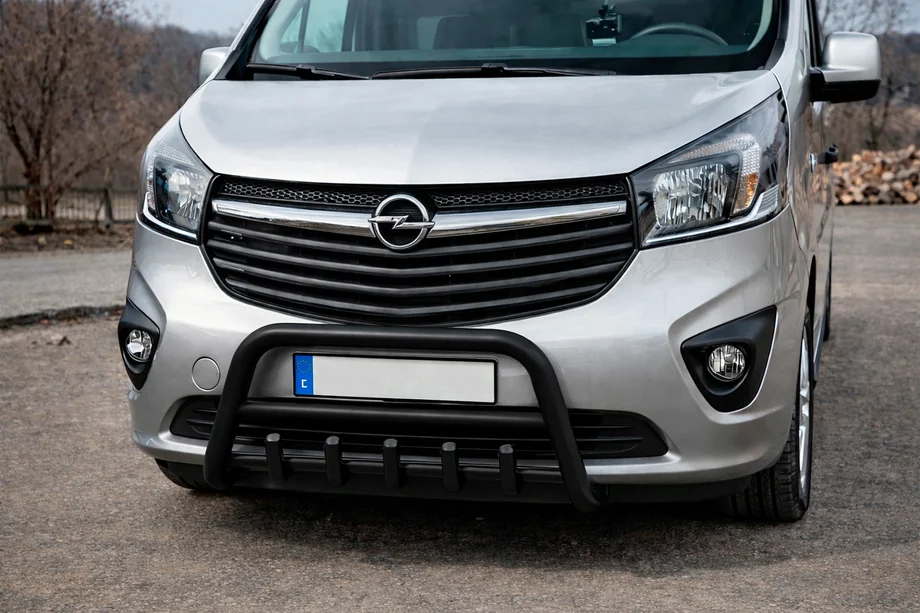 Renault Trafic 2015- Przedni Pałąk WT003 Czarny Stal Nierdzewna Image
