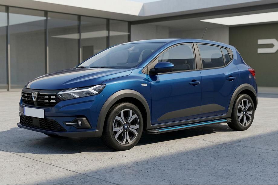 Dacia Sandero 2021- Progi Boczné Maya Blue (2 szt., Aluminium) Image