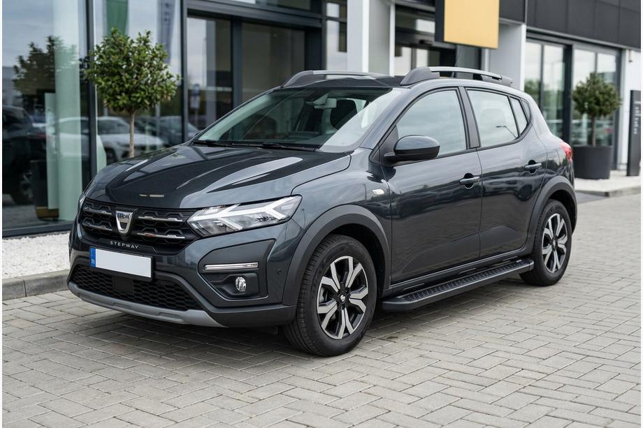 Dacia Sandero 2021- Progi Boczné Allmond Black (2 szt., Aluminium) Image