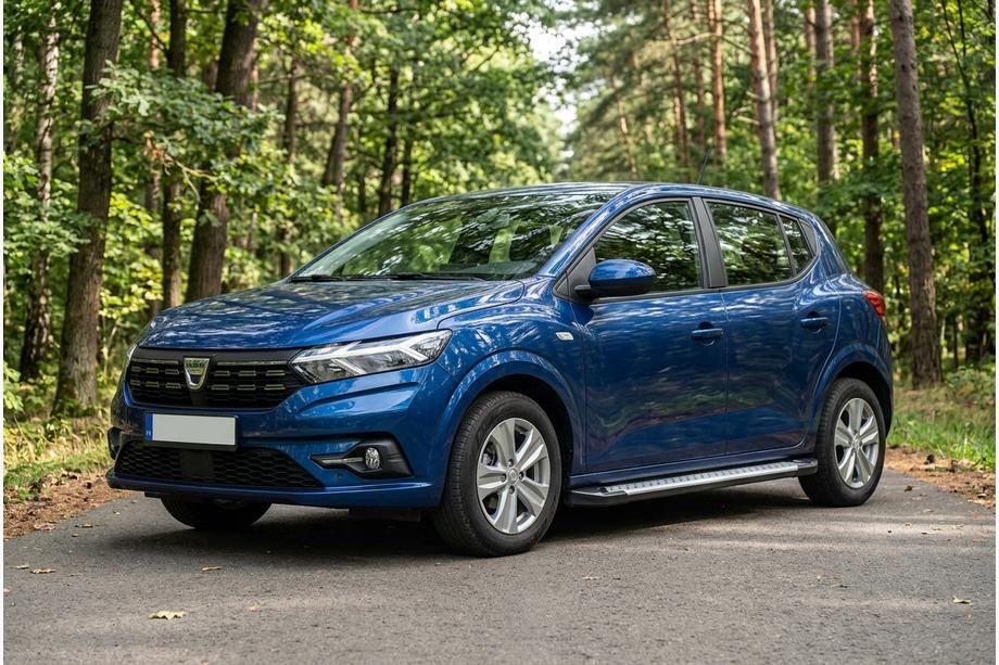 Dacia Sandero 2021- Progi boczne Allmond Grey (2 szt., aluminium) Image