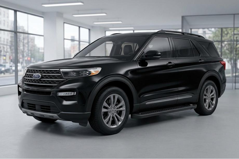 Ford Explorer 2019- Progi Boczné Allmond Black (2 szt., Aluminium) Image