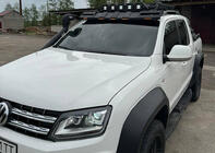 Volkswagen Amarok 2010-2022 Progi boczne Dakar V2 z LED (2 szt, metal) zdjęcia 10