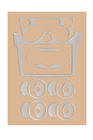 Daewoo Matiz 1998-2008 Nakładki na deskę rozdzielczą (2005-2008) V1 Aluminium zdjęcia 1