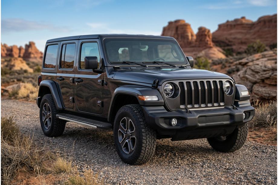 Jeep Wrangler 2018- Progi boczne Bosphorus Grey (2 szt., aluminium) Image