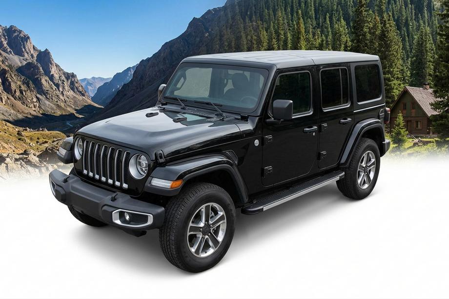 Jeep Wrangler 2018- Progi Boczné Maya V1 (2 szt., Aluminium) Image