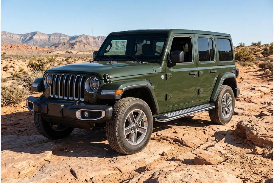 Jeep Wrangler 2018- Progi Boczné Maydos V2 (2 szt., Aluminium) Image