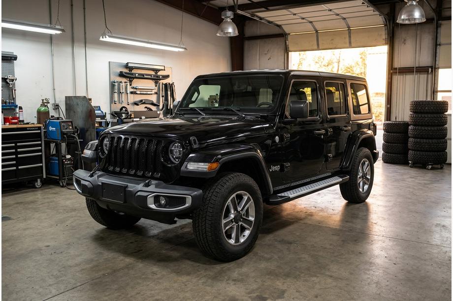 Jeep Wrangler 2018- Progi boczne Allmond Grey (2 szt., aluminium) Image