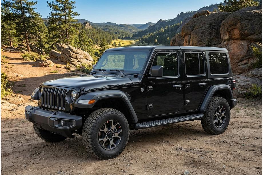 Jeep Wrangler 2018- Progi Boczné Tayga Black (2 szt., Aluminium) Image