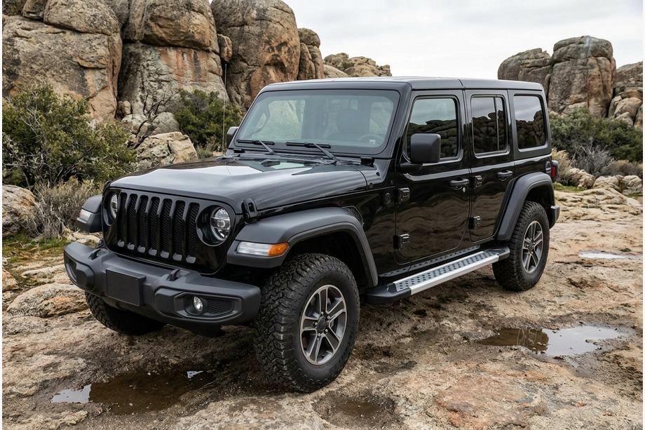 Jeep Wrangler 2018- Progi Boczné Vision New Grey (2 szt., Aluminium) Image