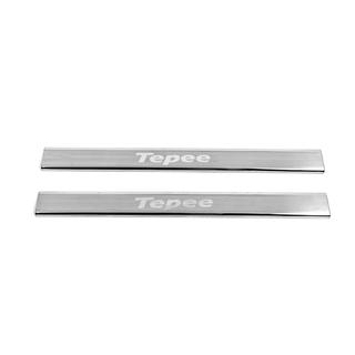 Nakładki progowe Carmos V3 stal nierdzewna Peugeot Partner Tepee 2008-2018 zdjęcia 1
