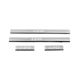 Nakładki progowe Carmos V2 (4 szt, stal nierdzewna) Hyundai I-20 2008-2012 zdjęcia 2