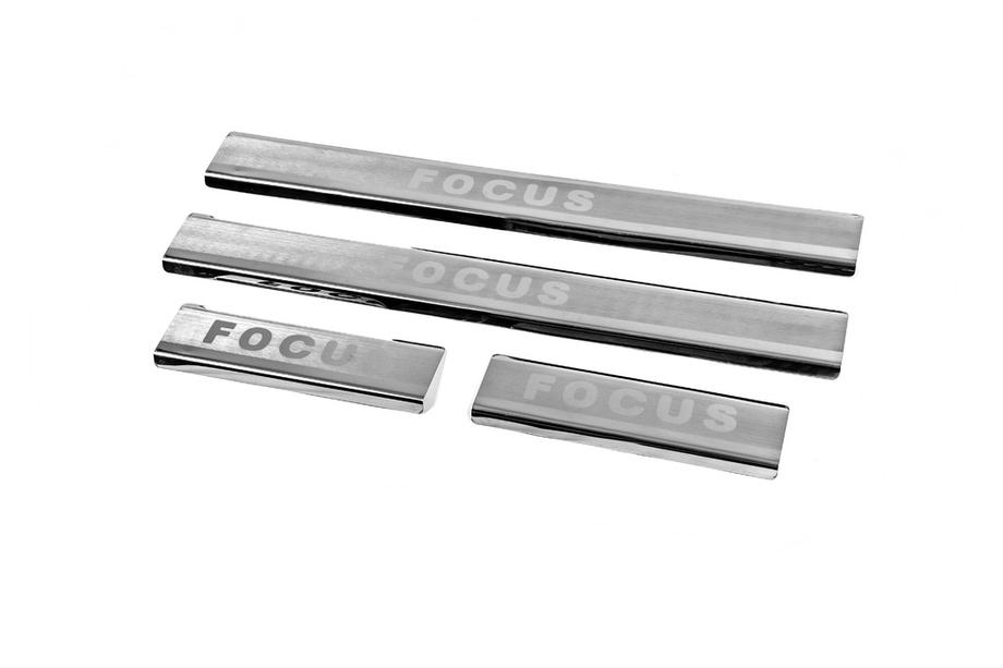 Ford Focus I 1998-2005 Nakładki progowe stal nierdzewna Carmos V2 (4 szt.) Zdjęcia 1