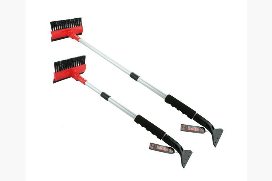 Zima w sportach motorowych Szczotka do śniegu z skrobaczką i teleskopową aluminiową rączką 65-95 cm SF-21 SAPFIRE Zdjęcia 1
