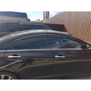 Deflektory Okien (4 szt., Sunplex Sport) Hyundai Sonata YF 2010-2014 zdjęcia 2