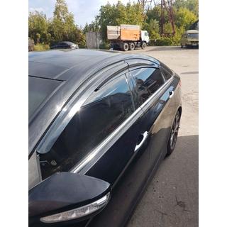 Deflektory Okien (4 szt., Sunplex Sport) Hyundai Sonata YF 2010-2014 zdjęcia 3
