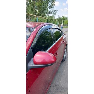 Deflektory szyb z listwą chromowaną (4 szt., Sunplex Chrome) Chevrolet Cruze 2009–2015 zdjęcia 4