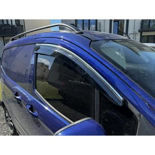 Deflektory szyb z listwą chromowaną (4 szt., Sunplex Chrome) Ford Courier 2014-2023 zdjęcia 2