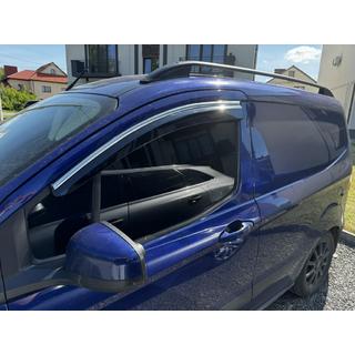 Deflektory szyb z listwą chromowaną (4 szt., Sunplex Chrome) Ford Courier 2014-2023 zdjęcia 1