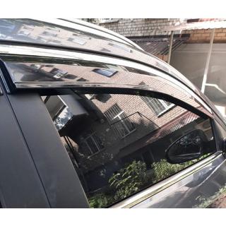 Deflektory szyb z listwą chromowaną (4 szt., Sunplex Chrome) Hyundai Tucson TL 2016-2021 zdjęcia 3