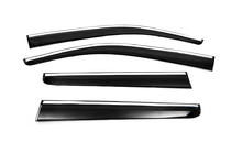 Nissan Navara 2006-2015 Deflektory szyb z listwą chromowaną (4 szt., Sunplex Chrome) zdjęcia 3