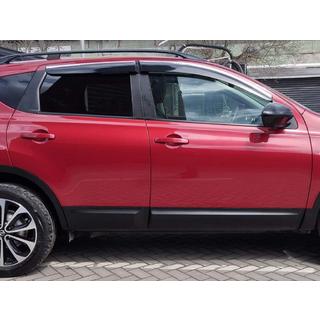 Deflektory szyb z listwą chromowaną (4 szt., Sunplex Chrome) Nissan Qashqai 2010-2014 zdjęcia 1