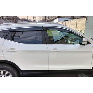 Deflektory szyb z listwą chromowaną (4 szt., Sunplex Chrome) Nissan Qashqai 2014-2021 zdjęcia 3