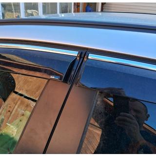 Chromowane owiewki szyb z listwą HB/SD (4 szt, Sunplex Chrome) Opel Astra J 2009-2015 zdjęcia 4