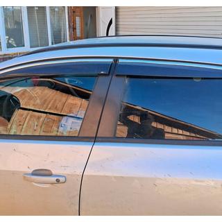 Chromowane owiewki szyb z listwą HB/SD (4 szt, Sunplex Chrome) Opel Astra J 2009-2015 zdjęcia 1