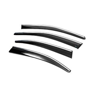 Deflektory szyb z chromowaną listwą Liftback (4 szt., Sunplex Chrome) Skoda Octavia III A7 2013-2019 zdjęcia 2