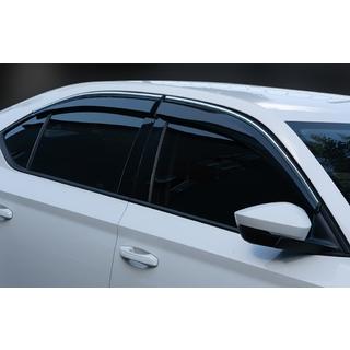 Deflektory szyb z chromowaną listwą SD (4 szt., Sunplex Chrome) Skoda Superb 2015-2024 zdjęcia 1